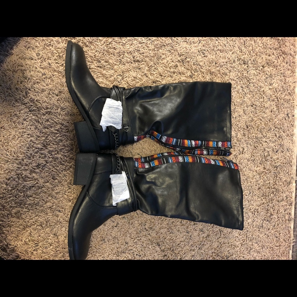 Madden Girl Black Tall Boots Women Size 6 NEW